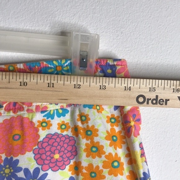 Hanna andersson ladies bright colorful flowers skirt size small boho - Picture 5 of 9